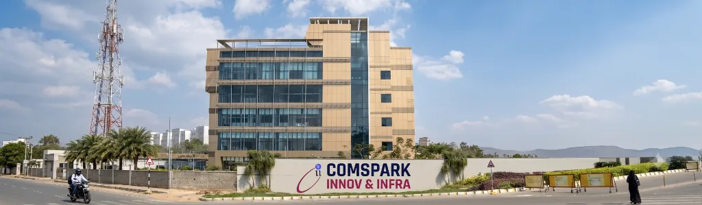 Comspark Innov & Infra Global Development Center building in Hyderabad, India